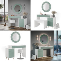 Vicco Tavolo da toeletta Verde 120 cm