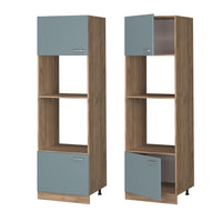 Vicco Set mobili bagno Grigio-blu 60 cm