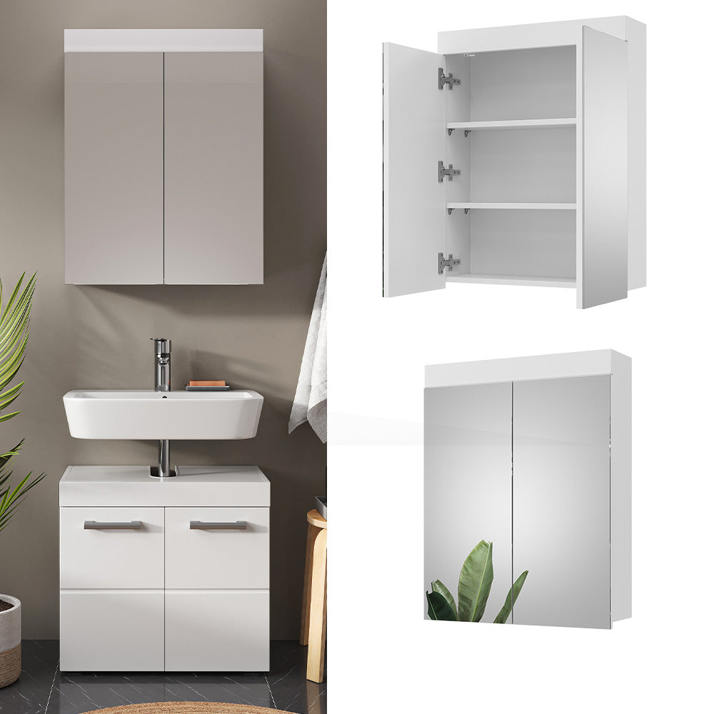 Vicco Specchio contenitore bagno Bianco 60 x 77 cm