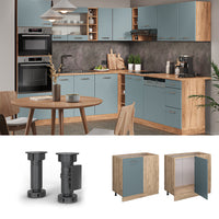Vicco Mobile ad angolo cucina Grigio-blu 86 cm , PL Antracite