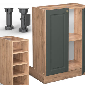 Vicco Isola cucina Quercia verde-oro Country/oro Power 90 cm senza piano di lavoro