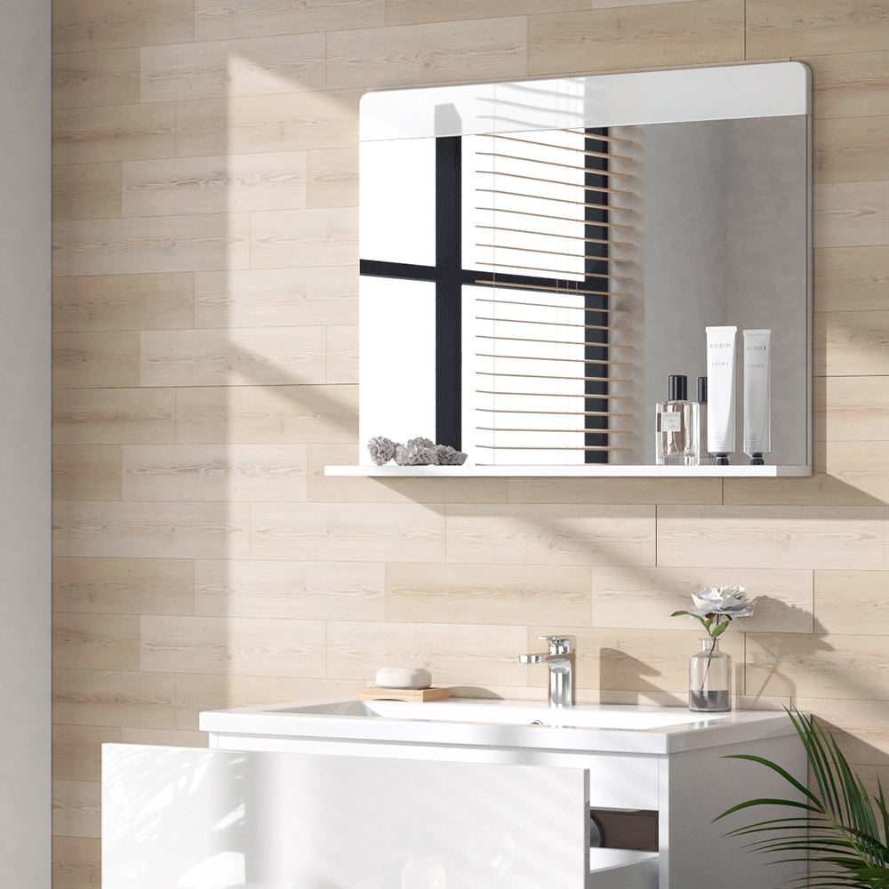 Vicco Specchio bagno Bianco lucido 80.1 x 62 cm con ripiano