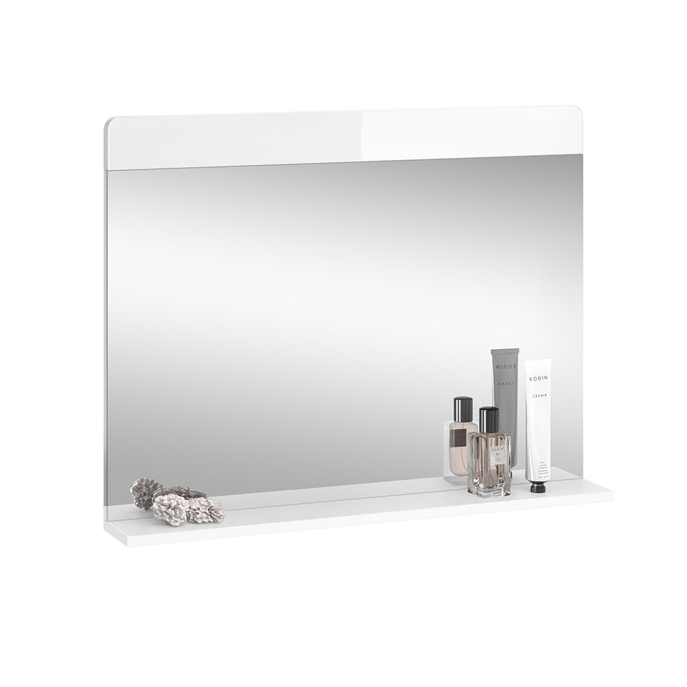 Vicco Specchio bagno Bianco lucido 80.1 x 62 cm con ripiano