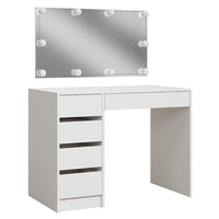 Vicco Tavolo da toilette Bianco 100 cm con illuminazione a LED