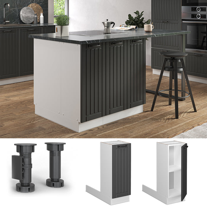 Vicco Isola cucina Antracite casa di campagna 30 cm senza piano di lavoro