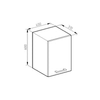 Vicco Pensile da cucina Quercia dorata 40 cm Forma a J