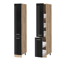 Vicco Armadio da farmacia Nero lucido 30 cm