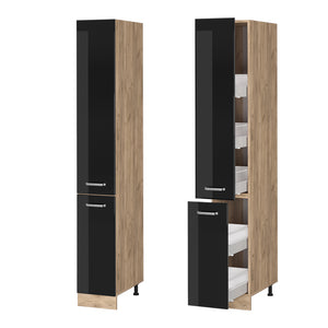 Vicco Armadio da farmacia Nero lucido 30 cm