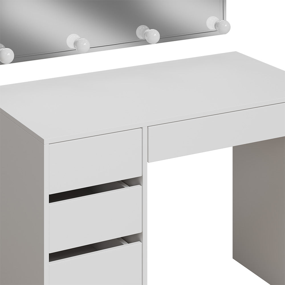 Vicco Tavolo da toilette Bianco 100 cm con illuminazione a LED