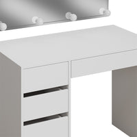 Vicco Tavolo da toilette Bianco 100 cm con illuminazione a LED