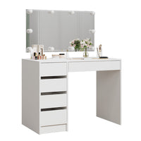 Vicco Tavolo da toilette Bianco 100 cm con illuminazione a LED