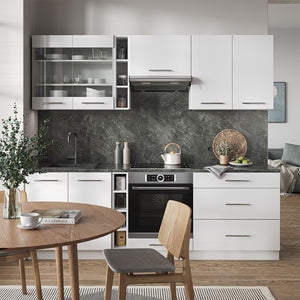 Vicco Cucina componibile Bianco lucido/bianco 235 cm , PL Antracite