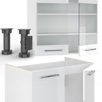Vicco Cucina componibile Bianco lucido/bianco 235 cm , PL Rovere
