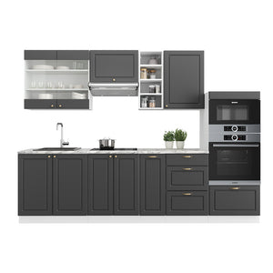 Vicco Cucina componibile Antracite-Oro/Bianco 280 cm , PL Rovere