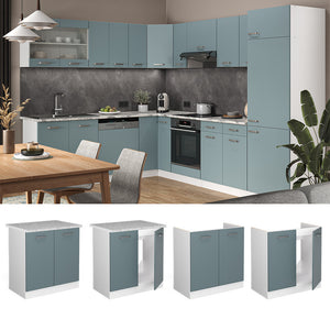 Vicco Mobile lavello cucina Grigio-blu 80 cm , PL Rovere