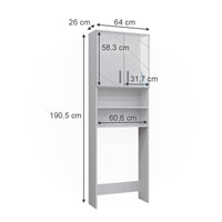 Vicco Mobiletto per lavatrice Bianco lucido 64 x 190.5 cm