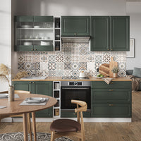 Vicco Cucina componibile Verde-oro Country House/Bianco 235 cm , PL Antracite