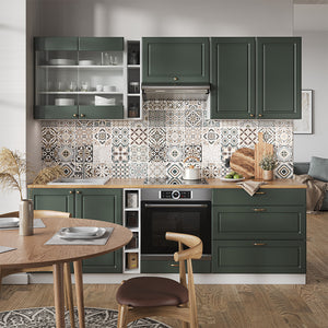 Vicco Cucina componibile Verde-oro Country House/Bianco 235 cm , PL Antracite