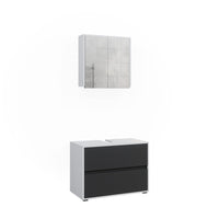Vicco Set di mobili da bagno Bianco/antracite 2 parti