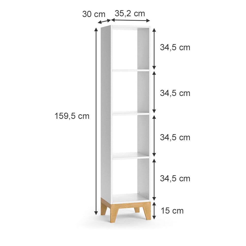 Vicco Libreria bambini Bianco 35.2 x 159.5 cm