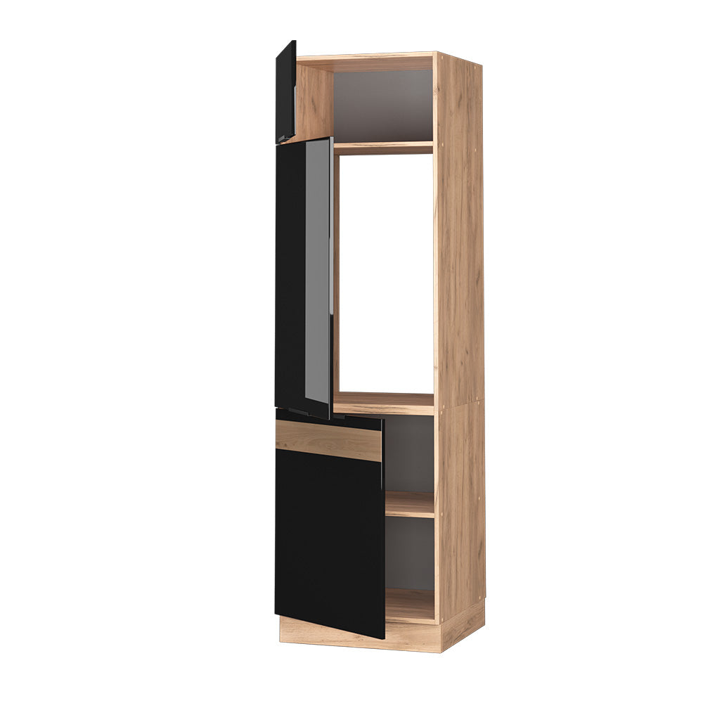 Vicco Mobile alto Rovere nero lucido 60 cm