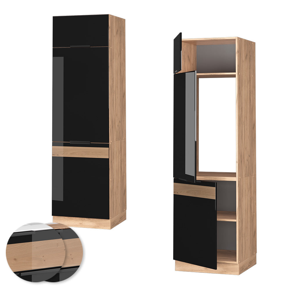 Vicco Mobile alto Rovere nero lucido 60 cm