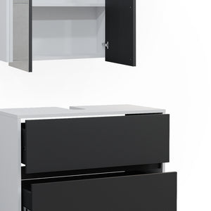 Vicco Set di mobili da bagno Bianco/antracite 2 parti