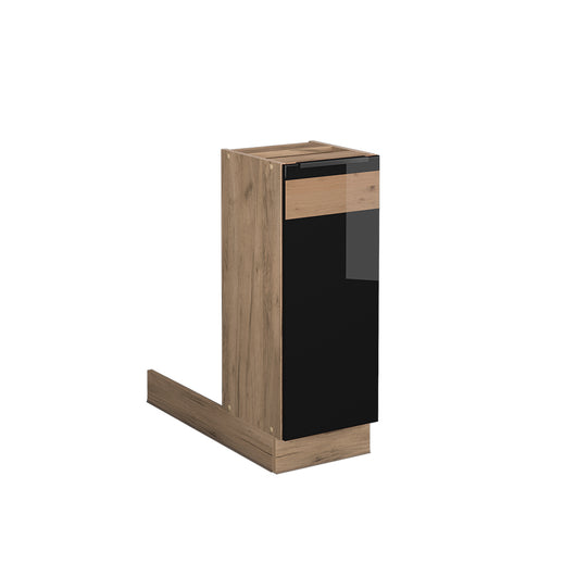 Vicco Isola cucina Rovere nero lucido 30 cm Senza piano di lavoro