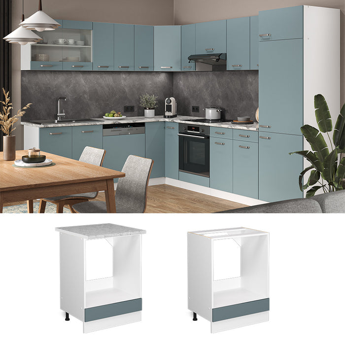 Vicco Mobile per forno da incasso Grigio-blu 60 cm , PL Marmo