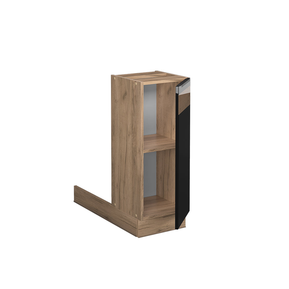 Vicco Isola cucina Rovere nero lucido 30 cm Senza piano di lavoro