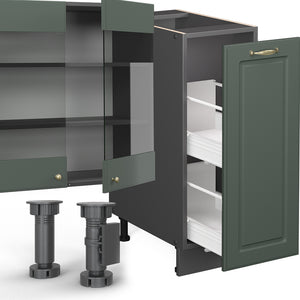 Vicco Cucina componibile Verde-oro Country House/Antracite 280 cm , PL Antracite