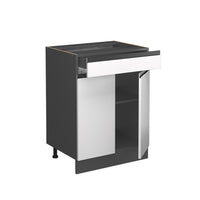 Vicco Mobiletto base per cucina Bianco 60 cm , PL Rovere