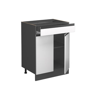 Vicco Mobiletto base per cucina Bianco 60 cm , PL Rovere