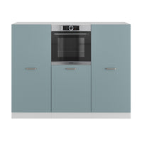 Vicco Cucine componibili piccole Blu-grigio/bianco 180 cm senza piano di lavoro