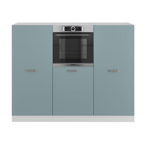 Vicco Cucine componibili piccole Blu-grigio/bianco 180 cm senza piano di lavoro