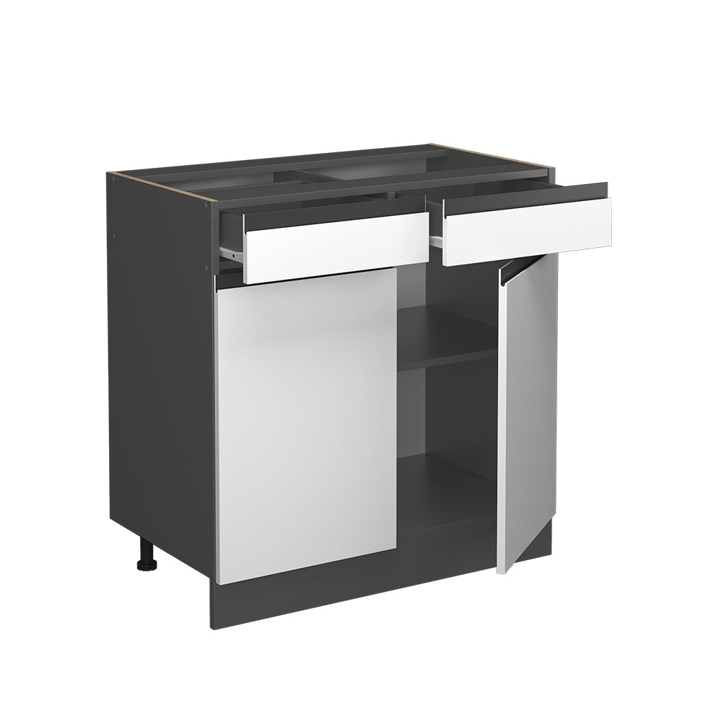 Vicco Mobiletto base per cucina Bianco 80 cm , PL Rovere