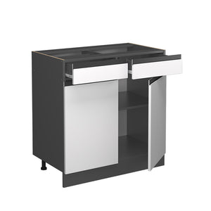 Vicco Mobiletto base per cucina Bianco 80 cm PL Marmo