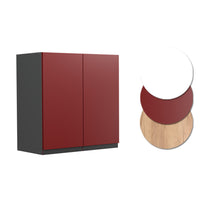 Vicco Pensile da cucina Rosso 60 cm Forma a J