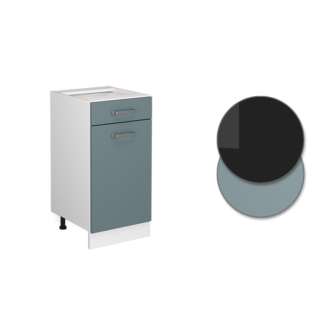 Vicco Mobiletto base per cucina Grigio-blu 40 cm , PL Rovere