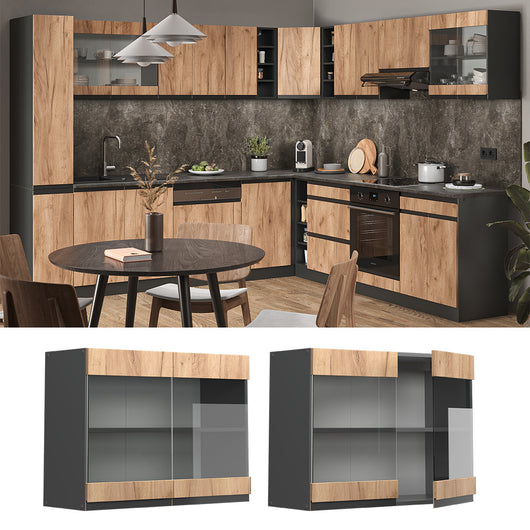 Vicco Mobile alto Quercia dorata 80 cm Forma a J