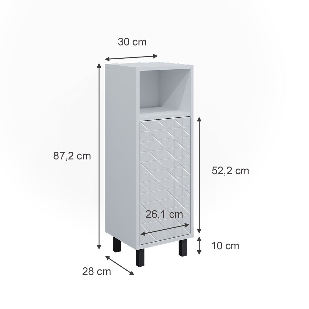 Vicco Mobiletto bagno Bianco 30 x 87.2 cm