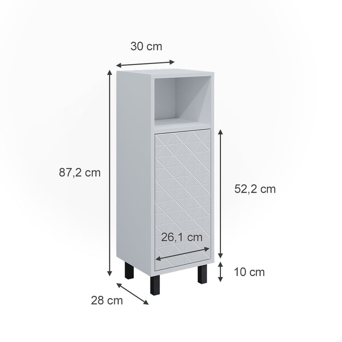 Vicco Mobiletto bagno Bianco 30 x 87.2 cm
