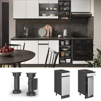 Vicco Mobiletto base per cucina Bianco 30 cm PL Marmo