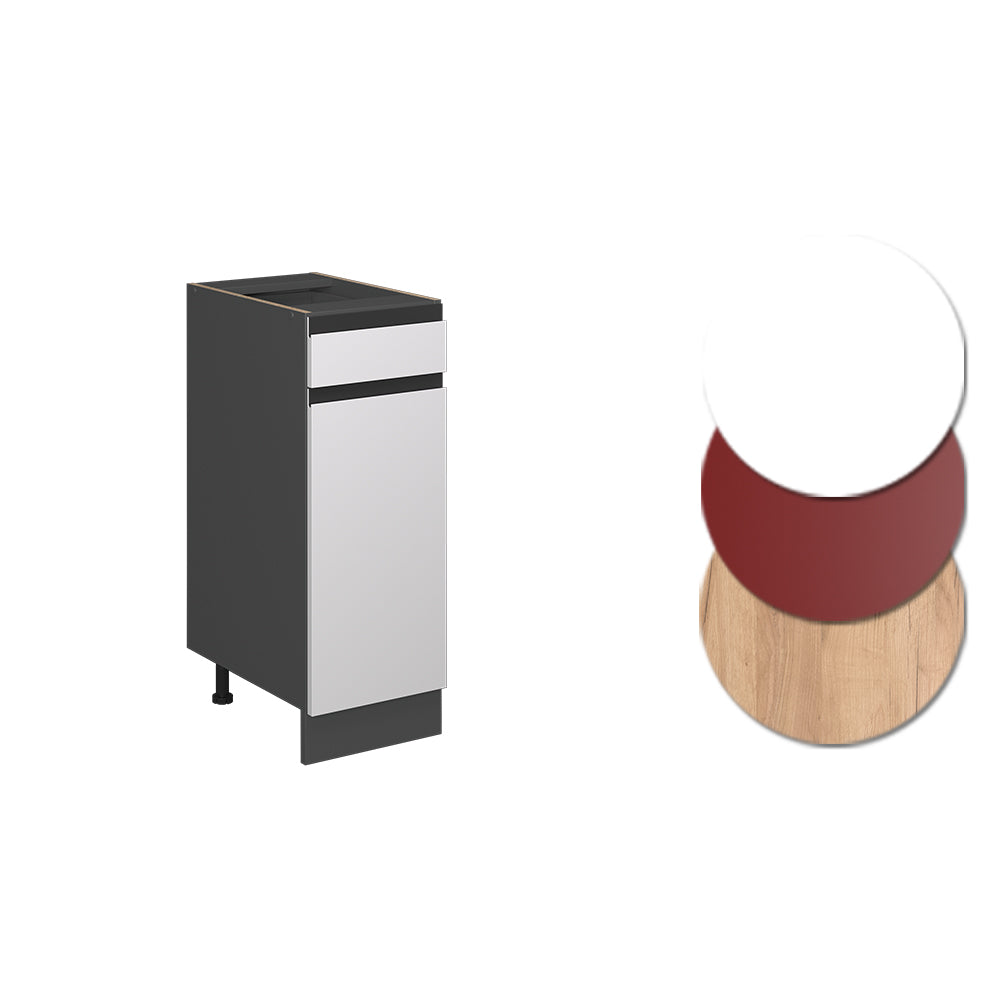 Vicco Mobiletto base per cucina Bianco 30 cm PL Marmo