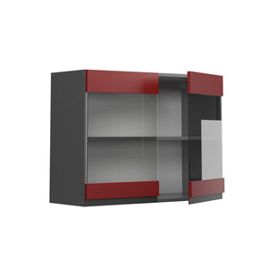 Vicco Mobile alto Rosso 80 cm Forma a J