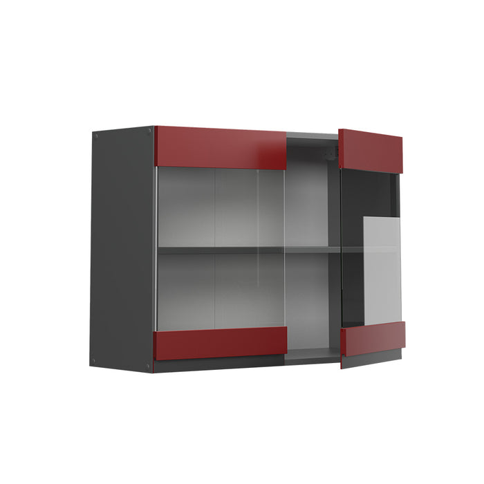 Vicco Mobile alto Rosso 80 cm Forma a J