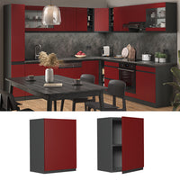 Vicco Pensile da cucina Rosso 45 cm Forma a J