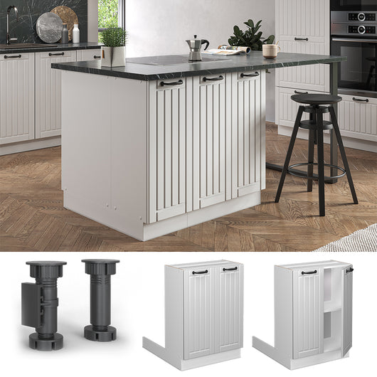 Vicco Isola cucina Bianco casa di campagna 60 cm senza piano di lavoro