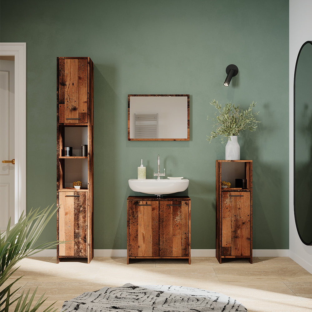 Vicco Mobiletto bagno Rovere rustico 30 x 95 cm
