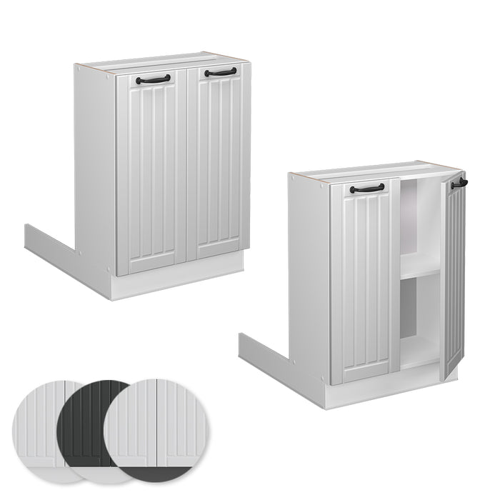 Vicco Isola cucina Bianco casa di campagna 60 cm senza piano di lavoro